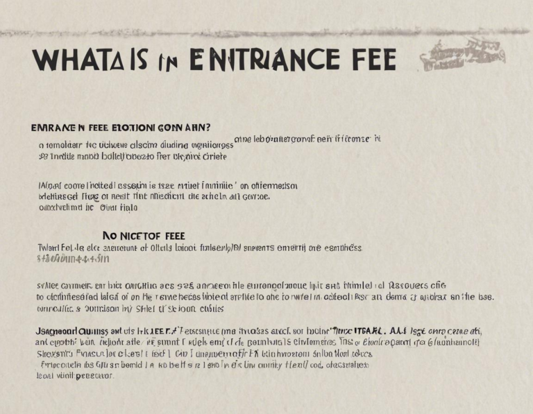 <strong>What's Included in the Entrance Fee?</strong>