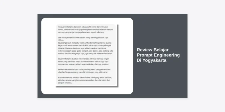 Review Belajar Prompt Engineering Di Yogyakarta: Panduan Lengkap Kursus, Biaya, dan Prospek Karir 2024