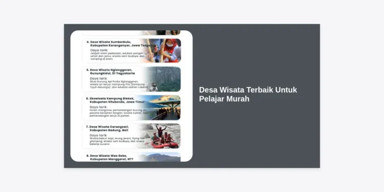 10 Desa Wisata Terbaik Untuk Pelajar Murah: Destinasi Edukasi Hemat 2024