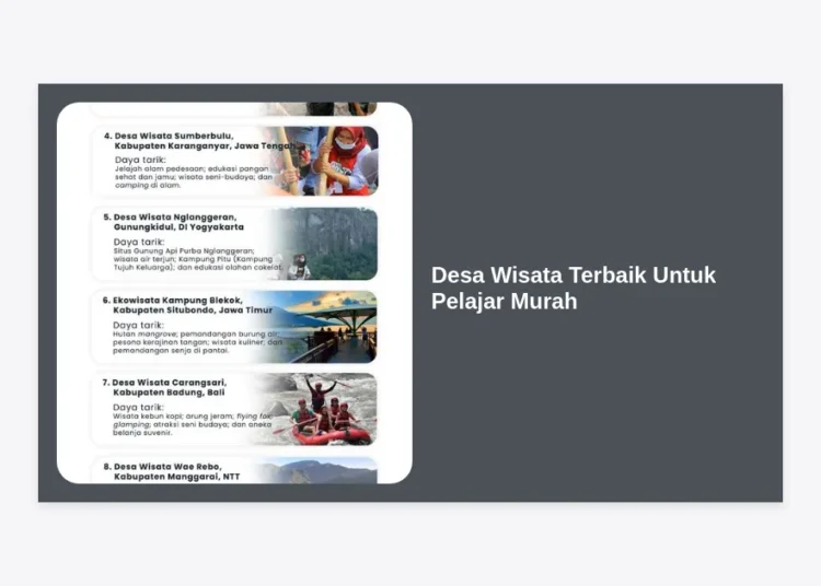 10 Desa Wisata Terbaik Untuk Pelajar Murah: Destinasi Edukasi Hemat 2024