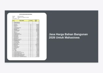 Jasa Harga Bahan Bangunan 2026 Untuk Mahasiswa: Panduan Lengkap Estimasi RAB & Material