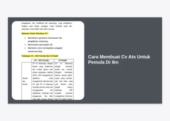 Panduan Lengkap Cara Membuat CV ATS Untuk Pemula Di IKN Agar Lolos Seleksi Kerja