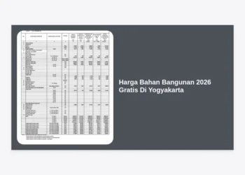 Panduan Lengkap Harga Bahan Bangunan 2026 Gratis Di Yogyakarta & Estimasi Biaya Bangun Rumah