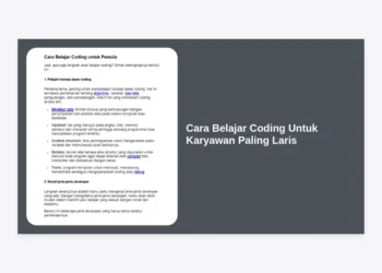 10 Strategi Cara Belajar Coding Untuk Karyawan Paling Laris: Panduan Karir Masa Depan
