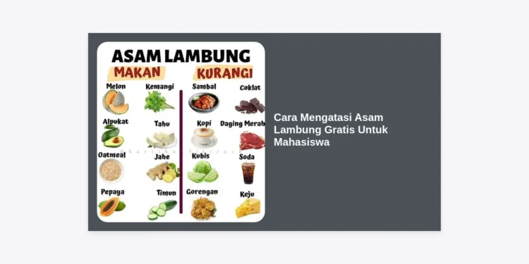 15 Cara Mengatasi Asam Lambung Gratis Untuk Mahasiswa: Solusi Ampuh Tanpa Kantong Bolong
