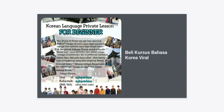 Ingin Mahir Hangul Sambil Rebahan? Beli Kursus Bahasa Korea Viral Ini Sekarang!