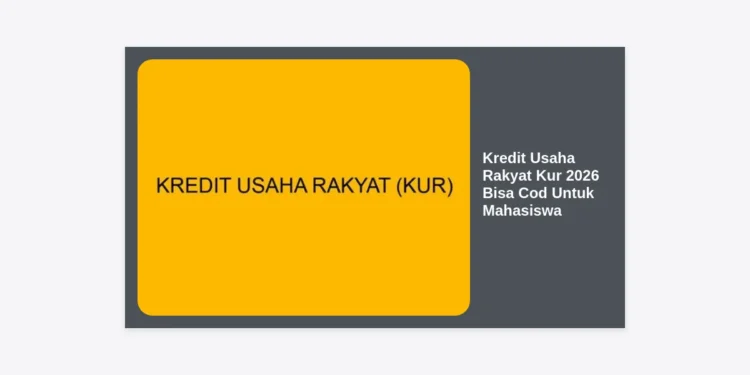 Panduan Lengkap Kredit Usaha Rakyat Kur 2026 Bisa Cod Untuk Mahasiswa: Syarat, Cara Daftar, dan Tips Lolos
