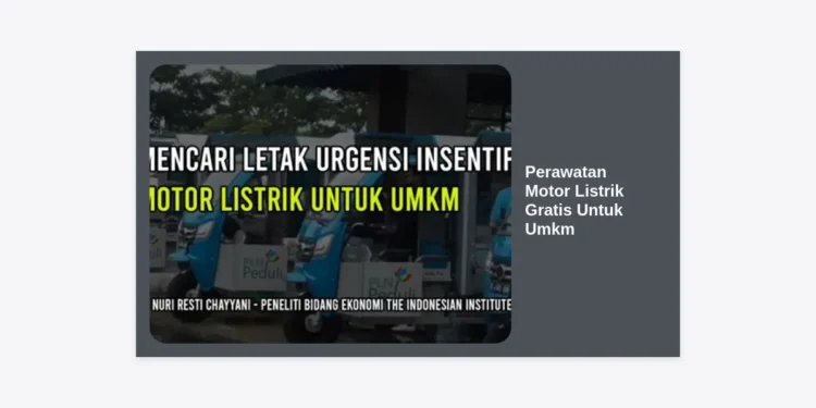 Panduan Lengkap Perawatan Motor Listrik Gratis Untuk UMKM: Strategi Hemat Biaya Operasional