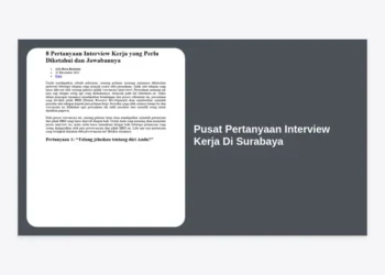 Pusat Pertanyaan Interview Kerja Di Surabaya: Panduan Lengkap Lolos Seleksi HRD