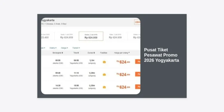 Pusat Tiket Pesawat Promo 2026 Yogyakarta: Panduan Lengkap Berburu Tiket Murah