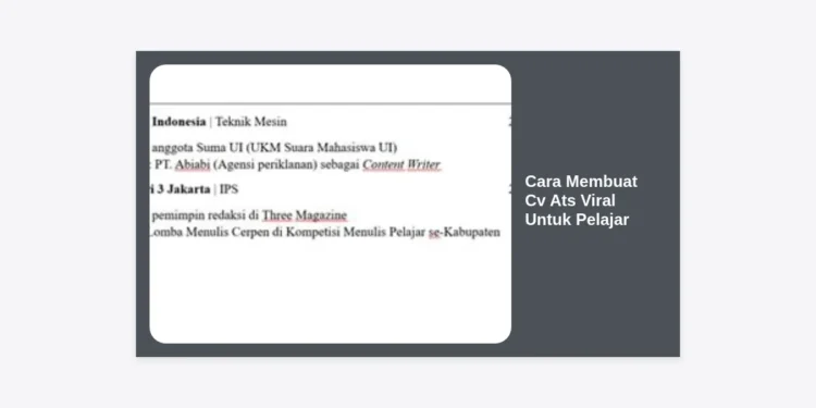 Rahasia Cara Membuat CV ATS Viral untuk Pelajar: Panduan Lengkap 2024