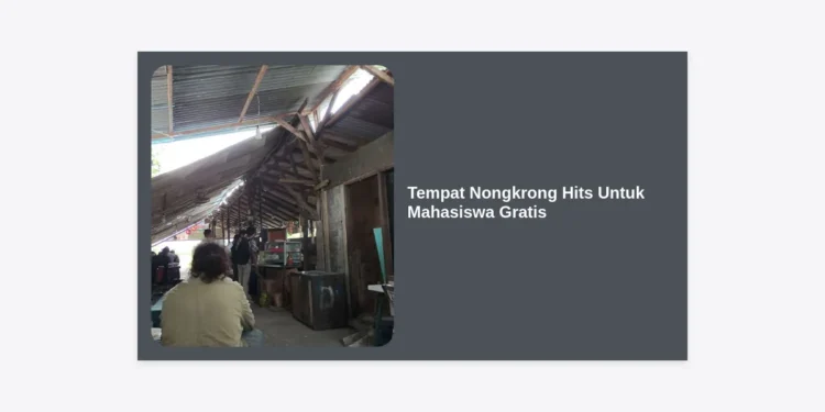 25+ Tempat Nongkrong Hits Untuk Mahasiswa Gratis: Hemat, Nyaman, & Produktif