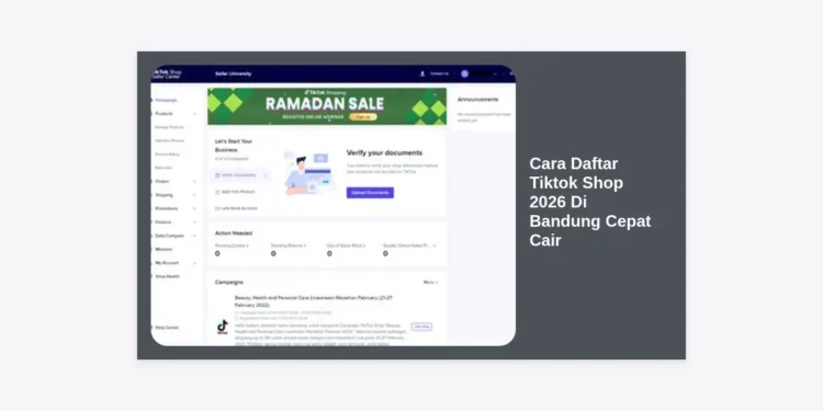 Cara Daftar Tiktok Shop 2026 Di Bandung Cepat Cair: Panduan Lengkap UMKM