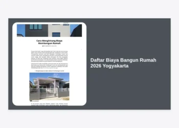 Daftar Biaya Bangun Rumah 2026 Yogyakarta: Panduan Lengkap, Estimasi, dan Tips Hemat