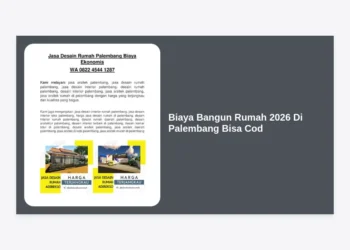 Estimasi Lengkap Biaya Bangun Rumah 2026 Di Palembang Bisa Cod: Panduan Material & Kontraktor Terpercaya