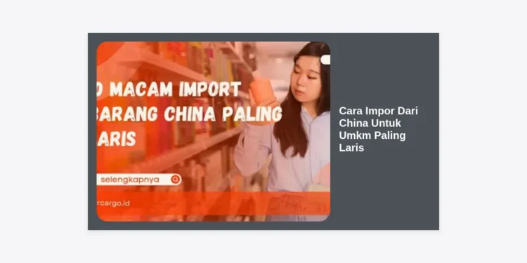 Panduan Lengkap Cara Impor Dari China Untuk UMKM Paling Laris & Cuan Maksimal