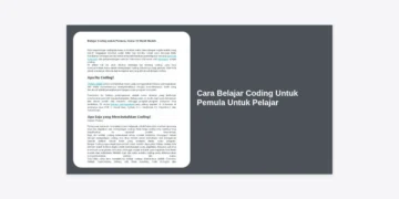Cara Belajar Coding Untuk Pemula Untuk Pelajar: Panduan Lengkap 2024