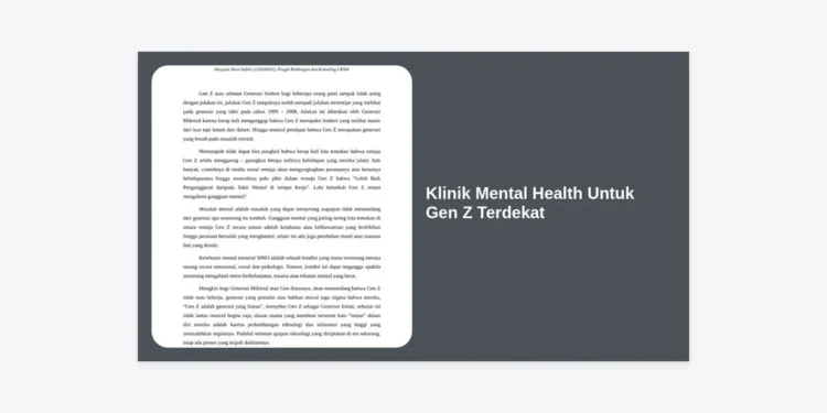 Klinik Mental Health Untuk Gen Z Terdekat: Panduan Memilih Layanan Kesehatan Mental yang Tepat