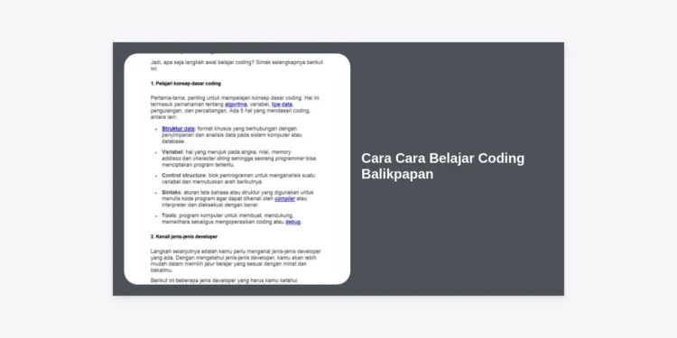 Panduan Lengkap Cara Belajar Coding Balikpapan: Dari Pemula Hingga Siap Kerja di Era IKN