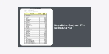 Update Lengkap Harga Bahan Bangunan 2026 Di Bandung Viral: Estimasi Biaya & Tips Hemat
